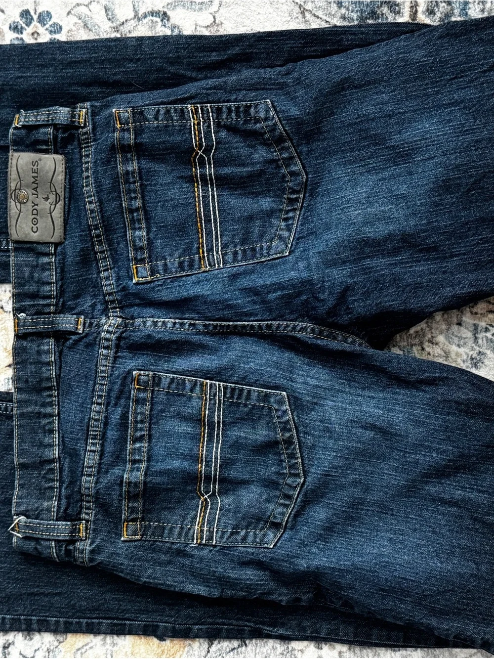 Men’s Cody James Dark Wash 33W x 34L Bootcut Blue Jeans style 138823